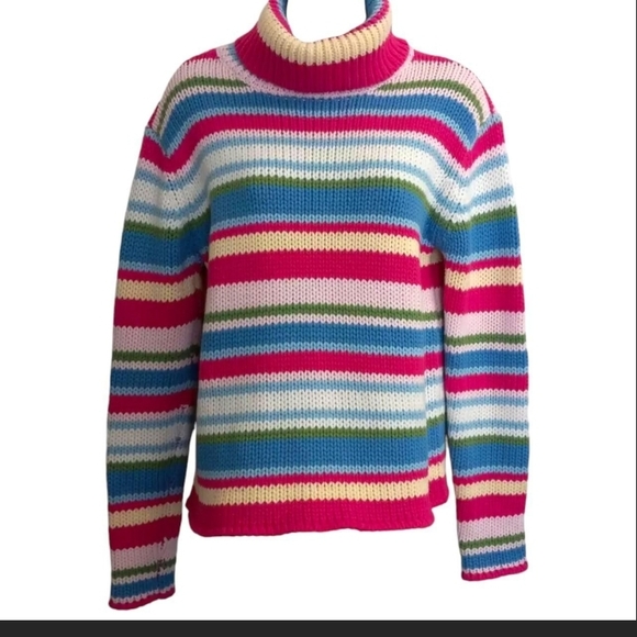 Aeropostale Multicolor Striped Turtleneck Sweater - Picture 1 of 4